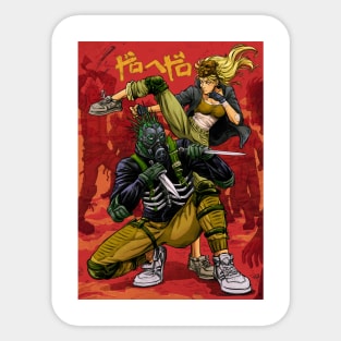 Dorohedoro Kaiman and Nikaido Sticker